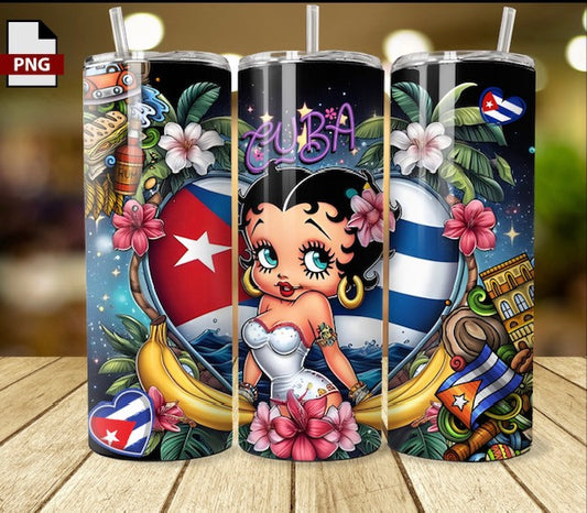 Custom Tumbler with clear tape a straw (20oz)